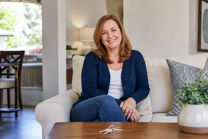 Homeowner relaxing at home
